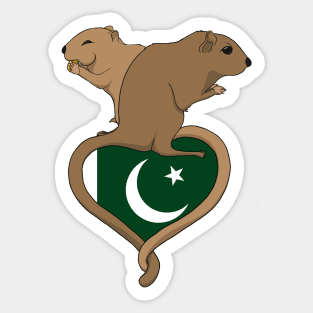 Gerbil Pakistan (light) Sticker